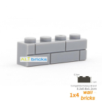 80 tk DIY ehitusklotsid Paks seinakujukesed Tellised 1x4 T&auml;pid Hariduslikud Loovad Suurus &Uuml;hilduv Br&auml;ndidega M&auml;nguasjad Lastele gray