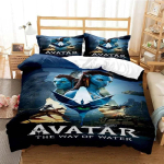 Avatar filmi tr&uuml;kiga kolmeosaline voodipesukomplekt Moodne ese Lastele v&otilde;i t&auml;iskasvanutele Vooditele Tekikatted Padjap&uuml;&uuml;rid Voodipesukomplekt Kingitus AU Single(140*210cm)3pcs