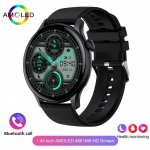2026 NFC nutikell Amoled HD GPS j&auml;lgimine Spordi pulsisagedus Bluetooth-k&otilde;ne Veekindel Naiste nutikell Naiste kingituseks Silicon must