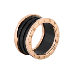 BVLGARI B.Zero1 Seeria Neli R&otilde;ngast Must Keraamika Kuldne S&otilde;rmus Naiste s&otilde;rmused AN855563 Box,Warranty Not Included,57