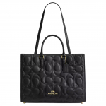 Coach Maggie 36 Signature Logo Nahast T&otilde;mblukuga K&auml;ekott Naistele T&otilde;mblukuga K&auml;ekotid Must CY672-IMBLK Basic Set (Bag+Dust Bag)