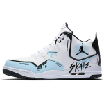 Jordan Courtside 23 Slip Resistant Abrasion Resistant Cushioning Mid top Vintage Basketball Shoes Men's White AR1000-100(Team641-) 40.5