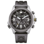 Citizen Eco-Drive Seeria 200m Veekindel Kvartsliikumine Kummirihmaga K&auml;ekell Meeste kellad Must JV1007-07E Black Dial gray