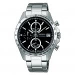 SEIKO SELECTION SBTR005 Kuup&auml;ev Must Roostevaba Teras [Seiko Kell] Meeste Kell, Patareitoitega Kvarts, Kronograaf, Kalender, Tihikud,