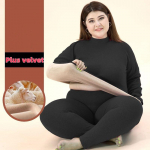 S&uuml;gis- ja talvine lambaliha fliisist naiste kaameli fliisist termopesu komplekt + p&uuml;ksid 2XL