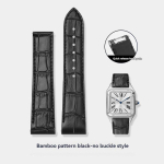 19mm 21mm K&auml;erihm Cartier Santos WSSA0010 WSSA0009 WSSA0029 Kiirvahetusega K&auml;erihm Meestele Krokodillimustriga Nahkriba 21mm gray