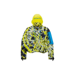 Nike X Off-White &Uuml;hiselt Br&auml;nditud Tr&uuml;kitud Tie-Dye Eemaldatava Kapuutsiga Jakk Naistele &Uuml;ler&otilde;ivad Heleroheline CK4808-702 XS