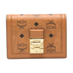 MCM Tracy Visetos Logo Prindiga Kuldse Riistvaraga Napa Nahast Rahakott Unisex Rahakott Konjak MYSESXT03CO001 Basic Set (Bag+Dust Bag) beige