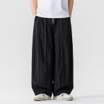 Kevad Suvi Meeste Vintage Must Lai Jalg P&uuml;ksid Meeste Hanfu Hingavad Haremip&uuml;ksid Mehelik &Uuml;hev&auml;rvilised Harajuku L&otilde;dvad P&uuml;ksid M must