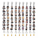 9 tk BTS Mitmev&otilde;lu v&otilde;tmehoidja Kett, Bangtan Boysi liikme P&auml;risfoto/Multikas N&ouml;&ouml;rv&otilde;tmehoidja, Armas K-pop ARMY F&auml;nnide Kott V&otilde;lu Ripats 9pcs