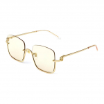 Gucci Moodne Romantiline Ruudukujuline P&auml;ikeseprillid Naiste p&auml;ikeseprillid Kuldne Kollane GG1279S-004 Dust Bag+Eyeglass Case (Random Color)