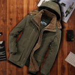 Talvejope Meeste Paksu kapuutsiga Parka Militaarjope Talvine k&uuml;lma ilmaga Hoia soojas Mantel Meeste Pluss Suurus 7xl L