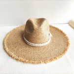 Kvaliteetne naturaalne raffia &otilde;lgk&uuml;bar Klassikaline tutiga &uuml;leulatuv suur suvine p&auml;ikesekaitsek&uuml;bar naistele Lai &auml;&auml;r Jazz Top Panama m&uuml;ts 56-58CM