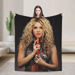 Shakira pehme soe tekk laulja pop dekoratiivne pl&uuml;&uuml;sist visketekk mugav diivanvoodi flanellvoodikate diivanvoodi kate 150x200cm
