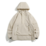 Unisex Kapuutsiga Tuulejope: Veekindel, Moekas, Vabaaja v&auml;lijakk paaridele - T&auml;iuslik kevadeks ja s&uuml;giseks. 3XL khaki
