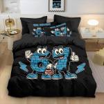 Naljakas 67 Graffiti stiilis 67 Element M&auml;ngukontrolleriga Prinditud Tekikott Komplekt Mitme Suurusega Voodipesu Kaunistus Pehme Masinpestav 100x135cm-2pcs