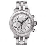 TISSOT PRC 200 seeria kvartsmehhanismiga kolme silmaga kronograaf veekindel h&otilde;bedane sihver roostevabast terasest korpus roostevabast terasest rihm T055.217.11.033.00 kvarts