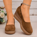 2026 S&uuml;gis Uued Pruunid Suede Kiilud K&otilde;rge Kontsaga Kingad Naiste Suurused 36-43 Platvorm Vintage Libisevad Mokassiinid Zapatos De Mujer 36 pruun