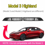 GEWT6 Tesla Model 3 Highland 2024alumise kaitseraua jaoks Putukav&otilde;rk Tolmukindel Sisemine Ventilatsiooniava Resti Kate Putukakindel Esikate