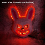 Halloweeni Cosplay Pidulik Helendav LED Valgus N&auml;omask Meik &Otilde;udus J&auml;nes Karu Mask Peakate Multikas Loom Karnivali Peakate