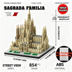 Hiiglaslik 10045 tk Sagrada Familia Hispaania Maam&auml;rk Ehitusklotsid Raske Arhitektuur Montaažiklotsid Barcelona Kiriku Mudel Kingitused