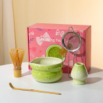 Matcha komplekt Matcha visplite komplekt, Keraamiline matcha komplekt 5 tk Matcha komplekt matcha s&otilde;pradele Matcha komplekt heleroheline v&auml;rv