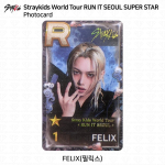 Stray Kids Maailmatuur RUN IT SEOUL SUPERSTAR Fotokaart Felix - World Tour RUN IT SEOUL