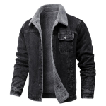 Talvised meeste teksajoped Meeste vabaaja fliisist soe tuulejakk Mood Meeste Retro Militaar Teksamantlid R&otilde;ivad L gray