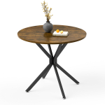 90 cm &uuml;mar s&ouml;&ouml;gilaud, sobib 1-4 inimesele, ruumis&auml;&auml;stlik laud stabiilsete metalljalgadega, ideaalne s&ouml;&ouml;gituppa v&otilde;i elutuppa, pruun ja must 90 x 90 x 78 cm