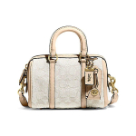 COACH Rubiiniga Jacquard-kangas Veisenahaga Boston K&auml;ekott V&auml;ike Naiste Roosa CA115-B4UDK One Size 1 beige