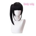 Halloween Tsuyuri Kanao Cosplay Kost&uuml;&uuml;m T&auml;iskasvanu Laps Anime &Uuml;htne Naiste Kimono Haori Parukas Halloweeni Riided kids 120 black
