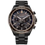 CITIZEN Attesa CC4074-61W Meeste GPS Satelliitraadiojuhitav Kell, Safiirraam, Super Titaan, Must ja Kuldne, 10ATM gray