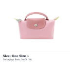 LONGCHAMP Le Pliage Green Taaskasutatud Pol&uuml;amiidist L&otilde;uend Nahast Pelmeenikujuline Kott K&auml;ekott Naiste Kroonleheroosa 34175919P72 One Size 1 gray