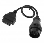 OBD-II 38 kontaktiga isane kuni 16 kontaktiga emane diagnostikaadapteri auto &uuml;henduskaabel 27 cm liiniga