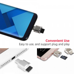 C-t&uuml;&uuml;pi USB-kaardilugeja alumiiniumsulamist TF-m&auml;lukaardilugeja OTG-adapter MacBook Windowsi jaoks