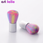 Rainbow Pink Color Pehme k&uuml;&uuml;nepuhastuspintsel Akr&uuml;&uuml;l UV-geel-tolmueemaldaja manik&uuml;&uuml;ri k&uuml;&uuml;nehooldus