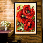 30 * 40 cm 5D Venemaa lilled, DIY teemantjoonistus 30*40CM mitmev&auml;rviline