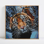 Teemantmaaling &uuml;mmargused kivid Loomad Mosaiik Teemanttiiger Teemanttikandid 30x30