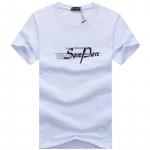 S-5XL Meeste puuvillane l&uuml;hikeste varrukatega T-s&auml;rk O-kaelusega lahtised vabaaja T-s&auml;rgid Meeste tr&uuml;kitud t&auml;navar&otilde;ivaste T-s&auml;rk S valge