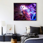 5D DIY Teemanttikandid Universum &Ouml;&ouml;kull Teemantmaal Ristpistes Rhinestone 20X30CM