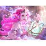 Teemantmaal Tikand Lilla Juuksed Ilu Ristpistes T&auml;ispuurimine Rhinestone Mosaiic Decor 20X30CM