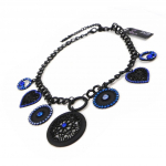 NOA [I2190] - Collier Cr&eacute;ateur 'Carmen' noir bleu sinine