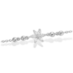 Les Tr&eacute;sors De Lily [L2014] - Bracelet Argent 'Flora' blanc argent&eacute; (rhodi&eacute;) - 7 mm valge