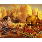 5D DIY teemantmaal maastik j&auml;rve&auml;&auml;rne ristpistes teemanttikandid t&auml;is&uuml;mmargune teemant 20X30CM