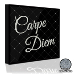 Les Tr&eacute;sors De Lily [Q5892] - Les Tr&eacute;sors De Lily [P1400] - Cadre paillette 'Messages' (Carpe Diem) noir argent&eacute; - 31x31 cm&hellip; must
