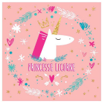 Les Tr&eacute;sors De Lily [Q6712] - Toile cr&eacute;ateur 'Licorne My Unicorn' rose (Princesse Licorne) - 30x30 cm Heleroosa
