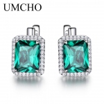 UMCHO Luksuslik ruudukujuline teemantkattega klamber k&otilde;rvar&otilde;ngastele naistele Brand Fine Jewelry S&uuml;nnip&auml;evakingitus Moekingitus roheline