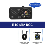 E-ACE auto DVR 4-tolline autokaamera armatuurkaamera kahe objektiiviga videosalvesti FHD 1080P registreerija tahavaatekaamera No TF Card valge