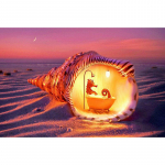 Mosaiik-teemanttikandid 5D teemantmaaling mere&auml;&auml;rne karbi maastik Ristpistes pilt kividest K&auml;sitsi valmistatud 20X30CM