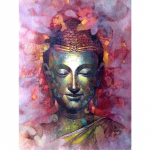5D Teemantmaal Buddha kuju Teemanttikandid Ristpistes Kodukaunistus K&auml;sitsi valmistatud kingitused Round 20x30cm
